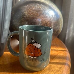 Green Mug with Winter Bear Design